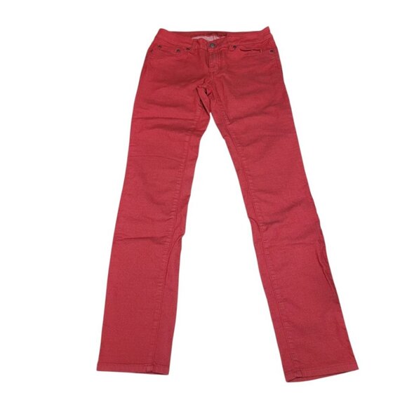 Prana Pants Red Womens 4 27 Skinny Basic Cotton Blend Fall Winter Holiday - Picture 1 of 7